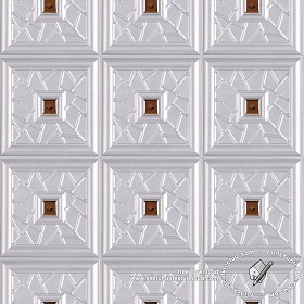 Textures   -   ARCHITECTURE   -   DECORATIVE PANELS   -   3D Wall panels   -  White panels - Leather white interior 3d wall panel texture seamless 19742