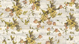 Textures   -   ARCHITECTURE   -   WOOD FLOORS   -  Decorated - White decorated floreal parquet texture seamless 20580