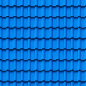 Textures   -   ARCHITECTURE   -   ROOFINGS   -  Clay roofs - Blue clay roofing texture seamless 03443
