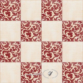 Textures   -   ARCHITECTURE   -   TILES INTERIOR   -   Ornate tiles   -  Mixed patterns - Ornate ceramic tile texture seamless 20354