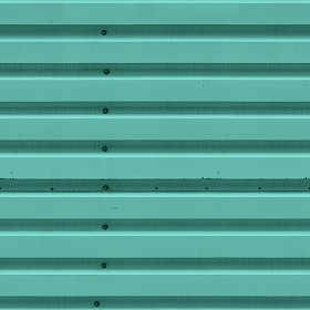Textures   -   MATERIALS   -   METALS   -  Corrugated - Turquoise painted corrugated metal texture seamless 10026