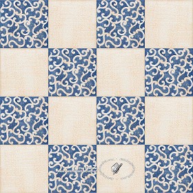 Textures   -   ARCHITECTURE   -   TILES INTERIOR   -   Ornate tiles   -  Mixed patterns - Ornate ceramic tile texture seamless 20368
