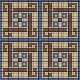 Textures   -   ARCHITECTURE   -   TILES INTERIOR   -   Mosaico   -   Classic format   -  Patterned - Mosaico patterned tiles texture seamless 15160