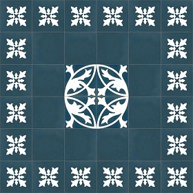 Textures   -   ARCHITECTURE   -   TILES INTERIOR   -   Cement - Encaustic   -  Encaustic - Traditional encaustic cement ornate tile texture seamless 13579