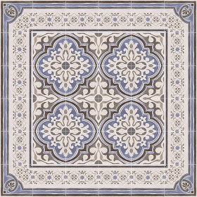 Textures   -   ARCHITECTURE   -   TILES INTERIOR   -   Cement - Encaustic   -  Encaustic - Traditional encaustic cement ornate tile texture seamless 13586