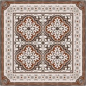 Textures   -   ARCHITECTURE   -   TILES INTERIOR   -   Cement - Encaustic   -  Encaustic - Traditional encaustic cement ornate tile texture seamless 13596