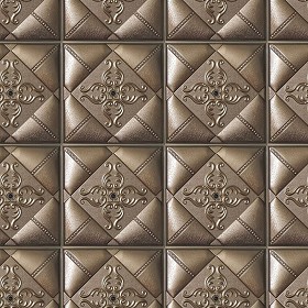 Textures   -   ARCHITECTURE   -   DECORATIVE PANELS   -   3D Wall panels   -  Mixed colors - Leather interior 3D wall panel texture seamless 02882