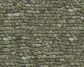 Textures   -   ARCHITECTURE   -   ROOFINGS   -  Clay roofs - Damaged shingle clay roof tile texture seamless 03515