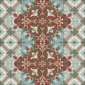Textures   -   ARCHITECTURE   -   TILES INTERIOR   -   Cement - Encaustic   -  Encaustic - Traditional encaustic cement ornate tile texture seamless 13623