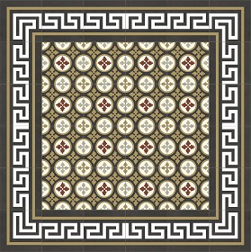 Textures   -   ARCHITECTURE   -   TILES INTERIOR   -   Cement - Encaustic   -  Victorian - Victorian cement floor tile texture seamless 13849