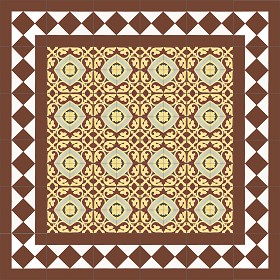 Textures   -   ARCHITECTURE   -   TILES INTERIOR   -   Cement - Encaustic   -  Encaustic - Traditional encaustic cement ornate tile texture seamless 13631