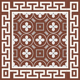 Textures   -   ARCHITECTURE   -   TILES INTERIOR   -   Cement - Encaustic   -  Victorian - Victorian cement floor tile texture seamless 13866