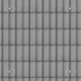 Textures   -   ARCHITECTURE   -   ROOFINGS   -   Clay roofs  - White clay roof texture seamless 20917 - Displacement