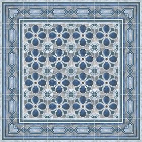 Textures   -   ARCHITECTURE   -   TILES INTERIOR   -   Cement - Encaustic   -  Encaustic - Traditional encaustic cement ornate tile texture seamless 13648