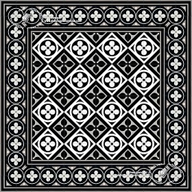 Textures   -   ARCHITECTURE   -   TILES INTERIOR   -   Cement - Encaustic   -  Victorian - Victorian cement floor tile texture seamless 19327