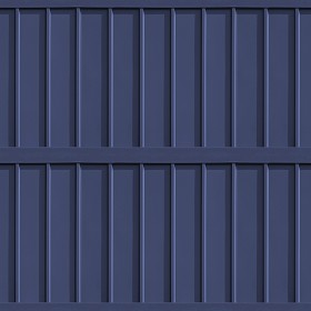 Textures   -   MATERIALS   -   METALS   -  Facades claddings - Blue metal facade cladding texture seamless 10374