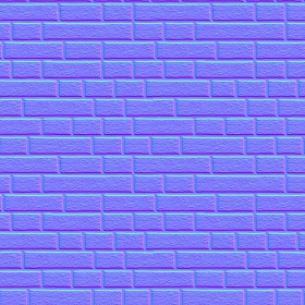 Textures   -   ARCHITECTURE   -   BRICKS   -   Colored Bricks   -   Sandblasted  - Sandblasted bricks colored texture seamless 00048 - Normal