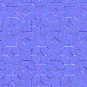 Textures   -   ARCHITECTURE   -   PAVING OUTDOOR   -   Pavers stone   -   Blocks mixed  - Pavers stone mixed size texture seamless 06186 - Normal
