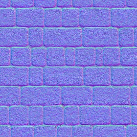 Textures   -   ARCHITECTURE   -   ROADS   -   Paving streets   -   Cobblestone  - Street paving cobblestone texture seamless 07432 - Normal