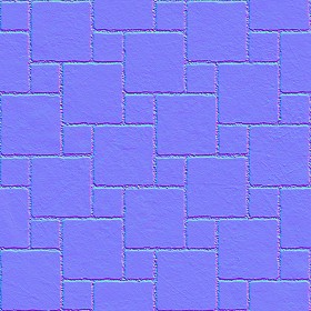 Textures   -   ARCHITECTURE   -   PAVING OUTDOOR   -   Concrete   -   Blocks regular  - Paving outdoor concrete regular block texture seamless 05726 - Normal