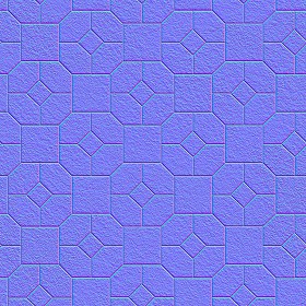 Textures   -   ARCHITECTURE   -   PAVING OUTDOOR   -   Pavers stone   -   Blocks mixed  - Pavers stone mixed size texture seamless 06189 - Normal