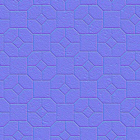 Textures   -   ARCHITECTURE   -   PAVING OUTDOOR   -   Pavers stone   -   Blocks mixed  - Pavers stone mixed size texture seamless 06191 - Normal