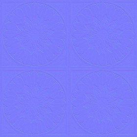 Textures   -   ARCHITECTURE   -   WOOD FLOORS   -   Decorated  - decorated floral parquet texture seamless 21426 - Normal