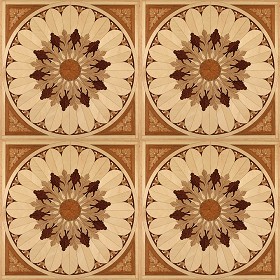 Textures   -   ARCHITECTURE   -   WOOD FLOORS   -  Decorated - decorated floral parquet texture seamless 21426