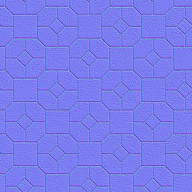 Textures   -   ARCHITECTURE   -   PAVING OUTDOOR   -   Pavers stone   -   Blocks mixed  - Pavers stone mixed size texture seamless 06194 - Normal