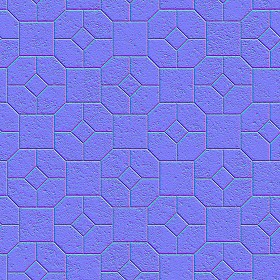 Textures   -   ARCHITECTURE   -   PAVING OUTDOOR   -   Pavers stone   -   Blocks mixed  - Pavers stone mixed size texture seamless 06195 - Normal