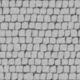 Textures   -   ARCHITECTURE   -   ROADS   -   Paving streets   -   Cobblestone  - Street porfido paving cobblestone texture seamless 07441 - Displacement