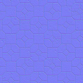 Textures   -   ARCHITECTURE   -   PAVING OUTDOOR   -   Pavers stone   -   Blocks mixed  - Pavers stone mixed size texture seamless 06196 - Normal