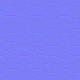 Textures   -   ARCHITECTURE   -   PAVING OUTDOOR   -   Pavers stone   -   Blocks mixed  - Pavers stone mixed size texture seamless 06197 - Normal