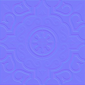 Textures   -   ARCHITECTURE   -   TILES INTERIOR   -   Cement - Encaustic   -   Cement  - cementine tiles Pbr texture seamless 22106 - Normal