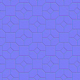 Textures   -   ARCHITECTURE   -   PAVING OUTDOOR   -   Pavers stone   -   Blocks mixed  - Pavers stone mixed size texture seamless 06201 - Normal