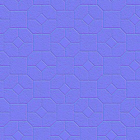 Textures   -   ARCHITECTURE   -   PAVING OUTDOOR   -   Pavers stone   -   Blocks mixed  - Pavers stone mixed size texture seamless 06203 - Normal