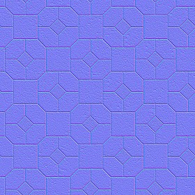 Textures   -   ARCHITECTURE   -   PAVING OUTDOOR   -   Pavers stone   -   Blocks mixed  - Pavers stone mixed size texture seamless 06204 - Normal