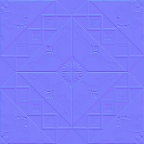 Textures   -   ARCHITECTURE   -   TILES INTERIOR   -   Cement - Encaustic   -   Cement  - cementine tiles Pbr texture seamless 22113 - Normal