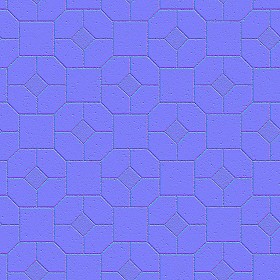 Textures   -   ARCHITECTURE   -   PAVING OUTDOOR   -   Pavers stone   -   Blocks mixed  - Pavers stone mixed size texture seamless 06207 - Normal