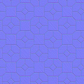 Textures   -   ARCHITECTURE   -   PAVING OUTDOOR   -   Pavers stone   -   Blocks mixed  - Pavers stone mixed size texture seamless 06208 - Normal