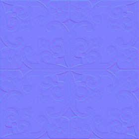 Textures   -   ARCHITECTURE   -   TILES INTERIOR   -   Cement - Encaustic   -   Cement  - cementine tiles Pbr texture seamless 22116 - Normal