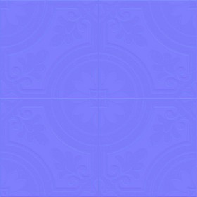 Textures   -   ARCHITECTURE   -   TILES INTERIOR   -   Cement - Encaustic   -   Cement  - cementine tiles Pbr texture seamless 22117 - Normal