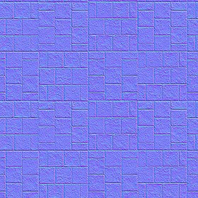 Textures   -   ARCHITECTURE   -   PAVING OUTDOOR   -   Pavers stone   -   Blocks mixed  - Slate paver stone mixed size texture seamless 18103 - Normal
