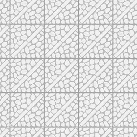 Textures   -   ARCHITECTURE   -   PAVING OUTDOOR   -   Pavers stone   -   Blocks mixed  - Pavers stone mixed size texture seamless 06100 - Displacement