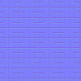 Textures   -   ARCHITECTURE   -   PAVING OUTDOOR   -   Concrete   -   Blocks regular  - Paving outdoor concrete regular block texture seamless 05763 - Normal