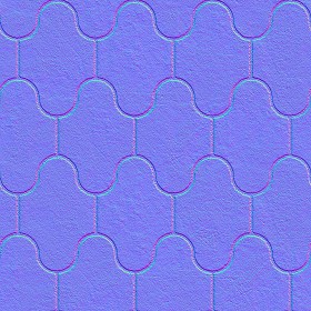 Textures   -   ARCHITECTURE   -   PAVING OUTDOOR   -   Concrete   -   Blocks mixed  - Paving concrete mixed size texture seamless 05575 - Normal