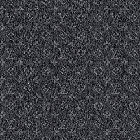 Textures   -   MATERIALS   -  LEATHER - Louis Vuitton black leather PBR texture seamless 22089