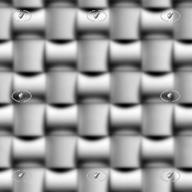 Textures   -   ARCHITECTURE   -   TILES INTERIOR   -   Mosaico   -   Mixed format  - White mosaic 3d wall tile texture seamless 21048 - Displacement