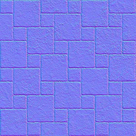 Textures   -   ARCHITECTURE   -   PAVING OUTDOOR   -   Concrete   -   Blocks damaged  - Concrete paving outdoor damaged texture seamless 05498 - Normal
