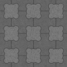 Textures   -   ARCHITECTURE   -   PAVING OUTDOOR   -   Concrete   -   Blocks mixed  - Paving concrete mixed size texture seamless 05580 - Displacement